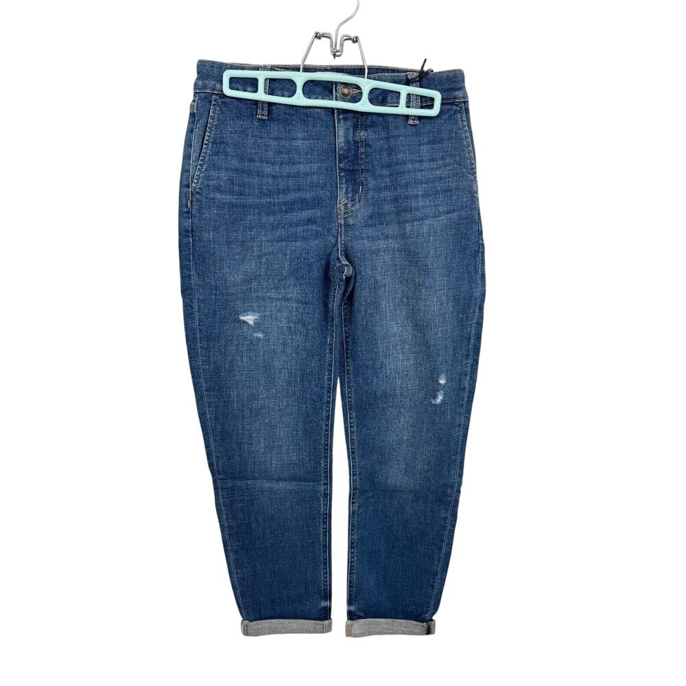 Studio Blue Womens  Mid Rise Sixth Sense Cropped Jeans Rolled Hem Size 28 NWT